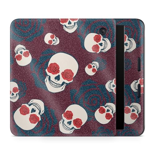 Glossy Glitter E-Reader Skin Compatible with Kobo Libra Colour (2024) - Skulls…