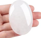 XIANNVXI Clear Quartz Palm Stone 2.4” 0.7” Thick Healing Crystal Gift Boxed view 1