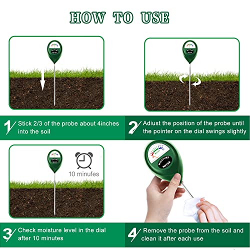 Suplong Soil Moisture Meter,Plant Moisture Meter, Plant Water Meter for Plants, Gardening