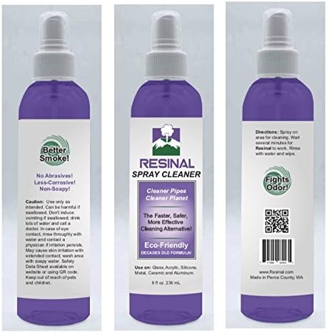 Resinal Misting Spray Pipe and Bong Cleaner with Odor Control
