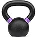 Yes4All Powder Coated Cast Iron Kettlebell Single Purple - 6 KG / 13 LB Strength Training Kettlebells Weight Set for Full Body Workout, Home Gym