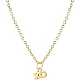 Malibu Sunday XO Charm Gold Necklace for Women - 18K Gold Plated Brass with Adjustable Length - Dainty and Elegant Gold Jewelry for Women - Non-Tarnish Necklace ideal for Wear Any Occasion