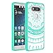 LG V20 Case, AnoKe LG V20 Clear Case,Scratch Resistant Glitter Mandala Flower Ultra-Thin Slim-Fit Women Girls Acrylic Hard Cover TPU Bumper Hybrid Protective Phone Case Cover for LG V20 TM CH Mint