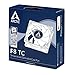 ARCTIC F8 TC - 80 mm Case Fan, Case Fan with Temperature Control, Very quiet motor, Computer, Fan Speed: 350-2000 RPM - Black/White