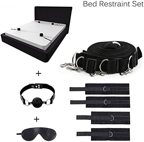 Bed Restrain ts Strap on Set , Bon dage Restrai nt Fetis h System