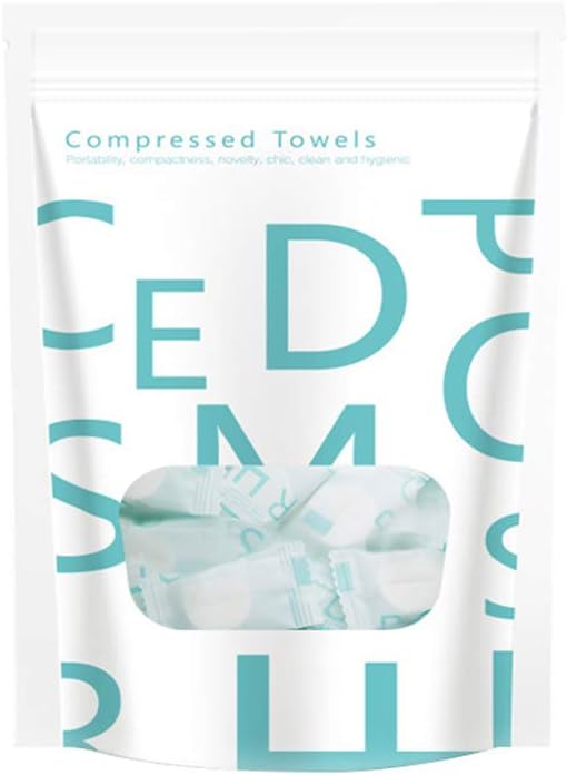 Portable Mini Disposable Compressed Towels Cotton Home Non-Woven Coin Tissues Portable Wipe Napkin Paper Tablets Compressed Towel (100, WHITE)