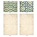 The Best Card Company - 10 Colorful Blank Note Cards with Envelopes (4 x 5.12Inch) - Assorted Boxed Set - Watercolor Tiles M6685OCB