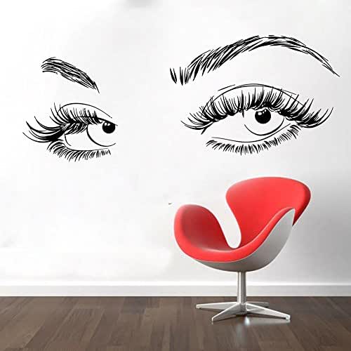 Eyelash decals Wall Decal Window Sticker Beauty Salon Woman