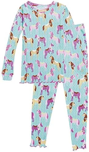 CWDKids Cotton Ruffle Pajamas in Horse Size 5