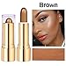 3 Colors Illuminator Highlighter Makeup Sticks Cosmetics Whitening Cream Contour Concealer Sticks Shimmer Foundation Stick Face Cheeks Eye Nose Highlight Concealer Pen，Gold, silver and brown (3 PCS)