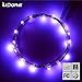 LIDORE Micro LED 20 Purple String Lights with Timer, Battery Operated on 7.87ft Long Silver Color Ultra Thin Copper Wire
