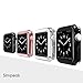 Simpeak Soft Screen Protector Bumper Case Compatible with Apple Watch 38mm Series 2 Series 3, Pack of 4, All-Around, Clear, Rose Gold, Silver, Black