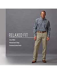 Wrangler Riata pantalón casual de frente plano, ajuste cómodo, para hombre