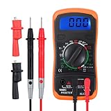 Proster Autoranging Multimeters Mini Digital Multimeter Pocket Voltage Tester AC DC Current Voltage Meter Voltmeter Low Voltage Curcuit Meter Ohm DMM with Backlight LCD