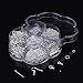 eBoot 7 Style 895 Pieces Jewelry Findings Starter Kit with Clear Box, Silver