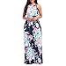 Perman Womens Dress, Summer Sleeveless Floor-Length Loose Plus Size Maxi Casual Beach Dress (XX-Large, Dark Blue)