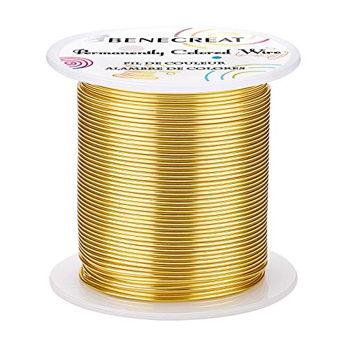 benecreat 18 gauge 32 yards tarnish resistant gold wire jewelry beading wire for beading wrapping and other jewelry craft making