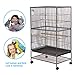 Bird Pet Wrought Iron Flight Cage, 53″ Heavy Duty Perch Stand w/Two Doors BestMassagethumb 1