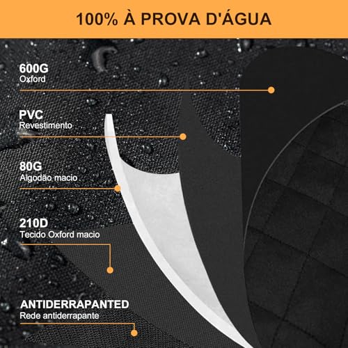 Capa Protetora Carro Pet Proteção 4 em 1 Porta-malas Impermeável Fundo Reforçado Lavável À Máquina Universal