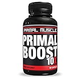 Primal BOOST 10x - Proven Testosterone Booster - Users Report: BUILDS MUSCLE FAST - Burns Fat - Hardcore Strength - Insane Energy & WILD Performance! [1 Month Supply]