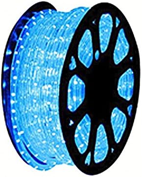 NOVEL HOME TECH 120V UL Listed, 99FT 2-Wire LED Heavy Duty Bright Blue Expandable Rope Lights Tube, Perfect for Garden, Backyard, Tree trunks Indoor &amp; Outdoor Decoration