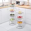 Uncluttered Designs Stacking Basket Bins (4 Tier + Plate) — Display for Fruit, Potato, Onion & Produce — Crafts, Art…