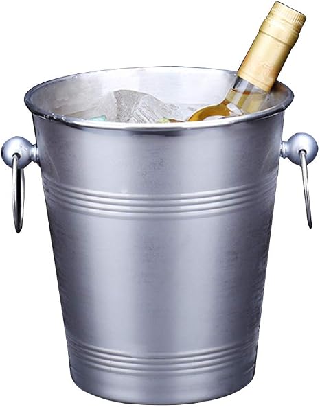 Amazon Amazacer 02 ステンレススチール製アイスバケツ 金属飲料バケツ浴槽ワインチラーアイス容器キッチン収納パーティー用品用品アクセサリー 銀色20x23cm 8 9インチ Color Silvery Size 20x23cm アイスペール トング オンライン通販