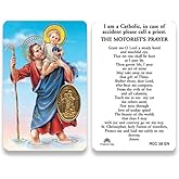 Holy cards wallet size for Catholics including St Jude Our Lady of Guadalupe St Michael St Joseph St Anthony Prayer and Hail Mary, St. Peregrine (St. Christopher)