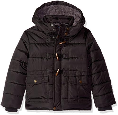 Ok Kids! Big Boys' Front Zip Jacket with Toggles, Black, 8
