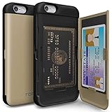 iPhone 6S Case, TORU [CX PRO][Gold] Protective Hidden Wallet Case with [Card Slot][ID Holder][Mirror] for iPhone 6 / iPhone 6S - Gold