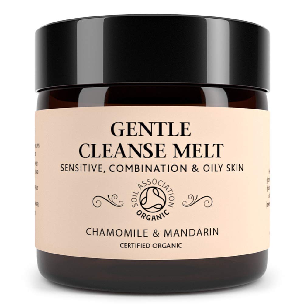 Gentle Luxury Cleansing Melt - Hot Cloth Cleanser Balm Makeup Remover and Skin Moisturiser - 100% Natural & Certified Organic, Chamomile & Mandarin (60g)
