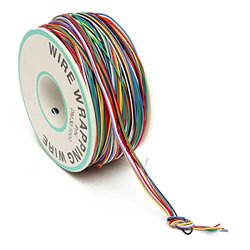 HuaHuiYuan Colored Insulation Cable B-30-1000 250M 30 AWG 8-Wire Test Wrapping Wire, Tinned Copper Solid Cable - Thumbnail 6