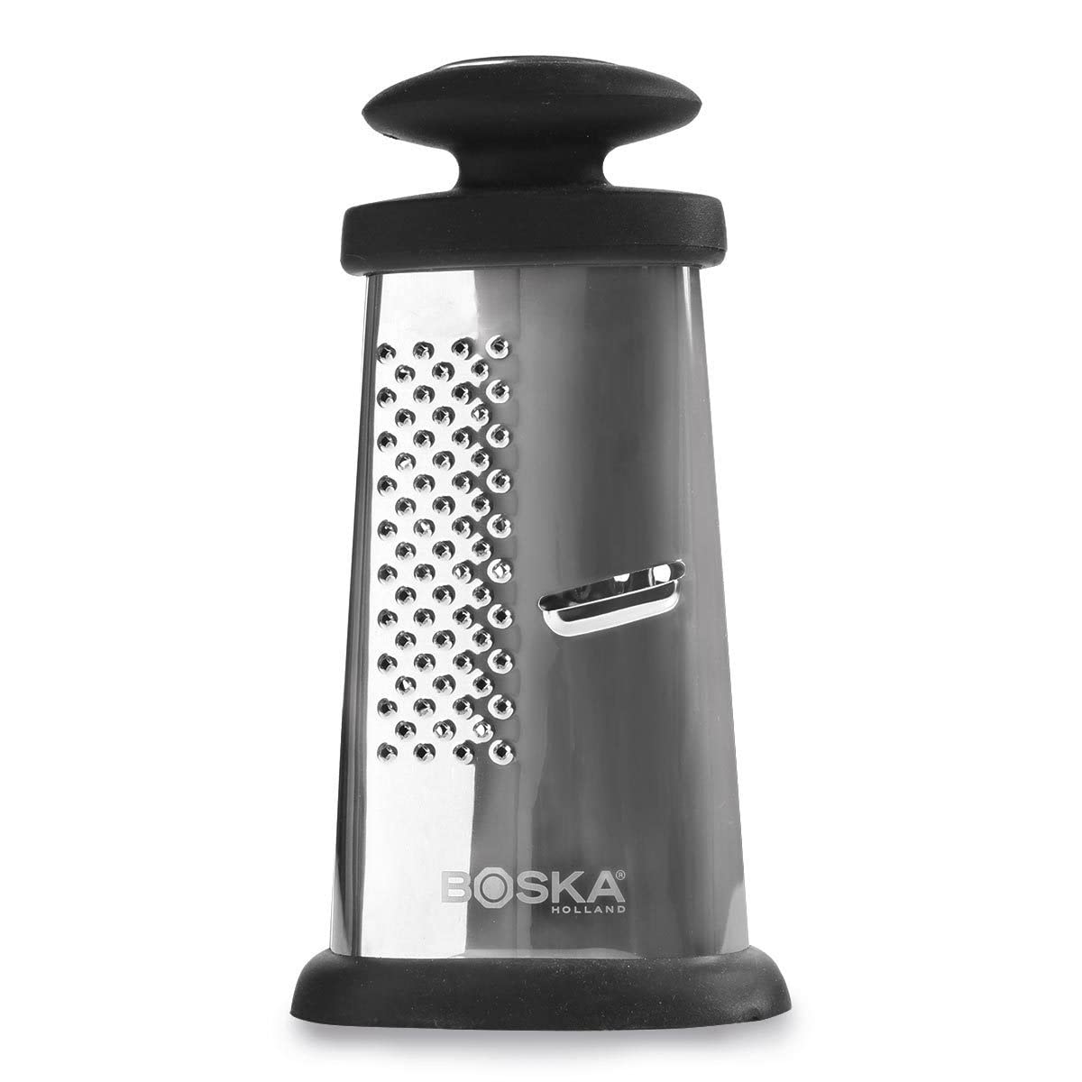 Boska Trio Formaggio/Table Grater for Hard Cheeses/Multifunctional / 3 Different Graters/Silver/Black / 6.3"