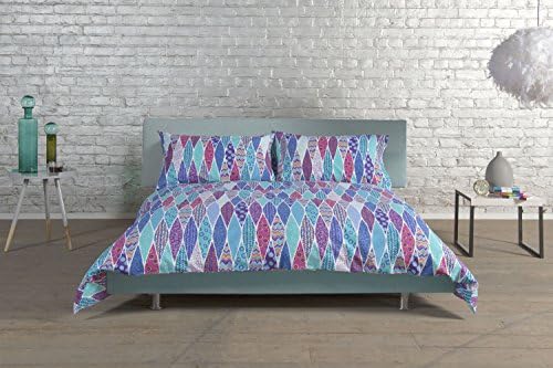 Deyongs Modern Peacock Feather Duvet Set, Multi-Colour, Single