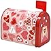 Valentine Mailbox 4 Mini Tins for Kids with Front Opening and Swinging Arm in 2 Valentine Cute Designs