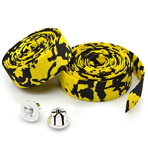 PiscatorZone Anti Skid Sponge Belt Bicycle Bar Tape Camouflage Sponge Handle Strap Mountain Bike Bandage Bicycle Accessories (Yellow Camouflage) - Thumbnail 7