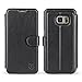 PEADOO Galaxy S7 Edge Case, TANNC Flip Leather Wallet Phone Case [Layered Dandy] - [Card Slot][Flip][Wallet] -Case for Samsung Galaxy S7 Edge Devices -Black