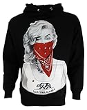 Men's Urban Graphic Konflic Marilyn Monroe with Red Bandana Hoodie