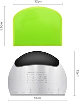 Vicloon 3 Dough Scraper Set Stainless Steel Plastic Pastry Cutter Chopper Bread view 2