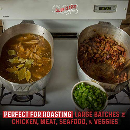 Cajun Cookware Aluminum Roaster Pan with Lid 15inch Roasting Pot