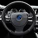 Car Steering Wheel Cover, DC Microfiber Leather Anti-Slip Universal 15