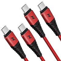 TOPELEK USB C to USB C Cable, [2 Pack 6.6ft] 60W USB Type C Fast Charging Cable, Nylon Braided Charger Cord for Samsung Galaxy, MacBook, iPad Pro, Google Pixel XL, Huawei Matebook