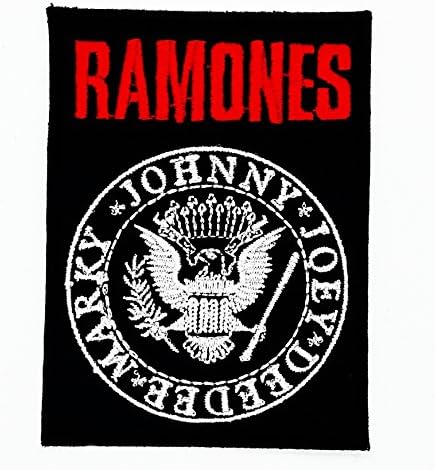 MNC Patch Black Ramones Music Band Heavy Metal Punk Rock Logo iron on sew on patch Sign Badge Symbol Patch Iron on Applique Embroidered Jacket T shirt Costume