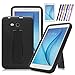 Windrew Heavy Duty Hybrid Protective Case with Kickstand Impact Resistant for Samsung Galaxy Tab E Lite 7.0 / Tab 3 Lite 7.0 SM-T110 T111 T113 + Screen Protector Film and Stylus Pen (Black)