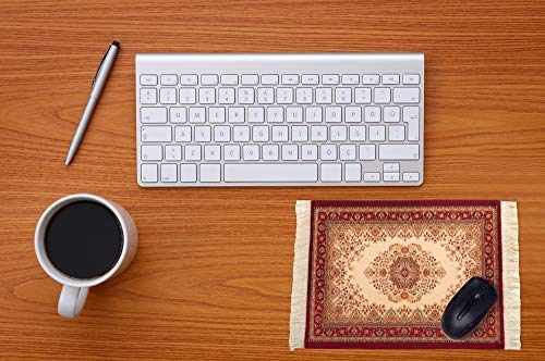 Beautiful Persian Rug Mouse Pad, Office Decor Desktop Oriental Rug, Computer Mousepad, Persian Desk Rug Coaster Mouse Pad - Thumbnail 2