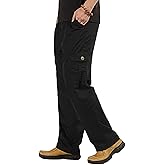 WZIKAI Mens Cargo Pants Elastic Waist Joggers for Men Workout Sweatpants Casual Long Trousers
