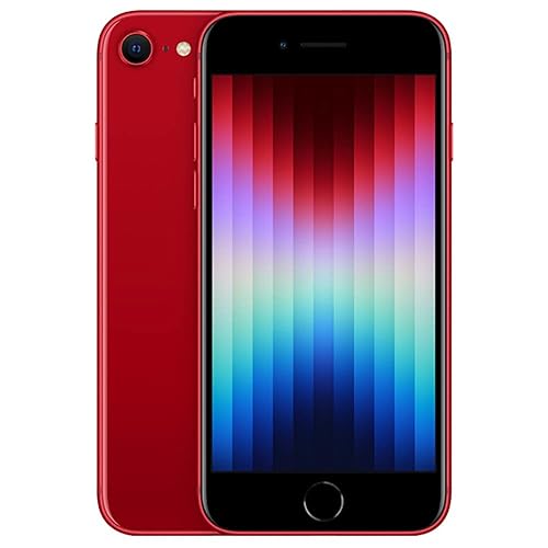 Apple iPhone SE 3rd Gen, 128GB, RED - Unlocked (Renewed)