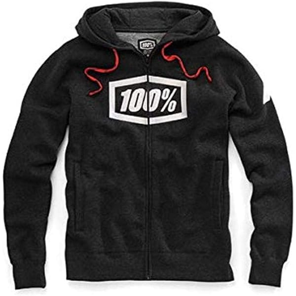 Amazon.com: 100% Unisex-Adult Syndicate Zip-Front Hoodie (Black