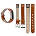 Vancle Fitbit Alta (HR) Band / Fitbit Alta HR 2017 Leather Wristband Adjustable Replacement Accessories Strap with Buckle for Fit bit Alta (Orange Brown)
