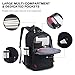 Laptop Backpack, Travel Waterproof Computer Bag for Women Men, Anti-theft High School College Bookbag, Business Fashion Backpacks with USB Charging Port Fits 15.6inch Laptop&Notebook, Black